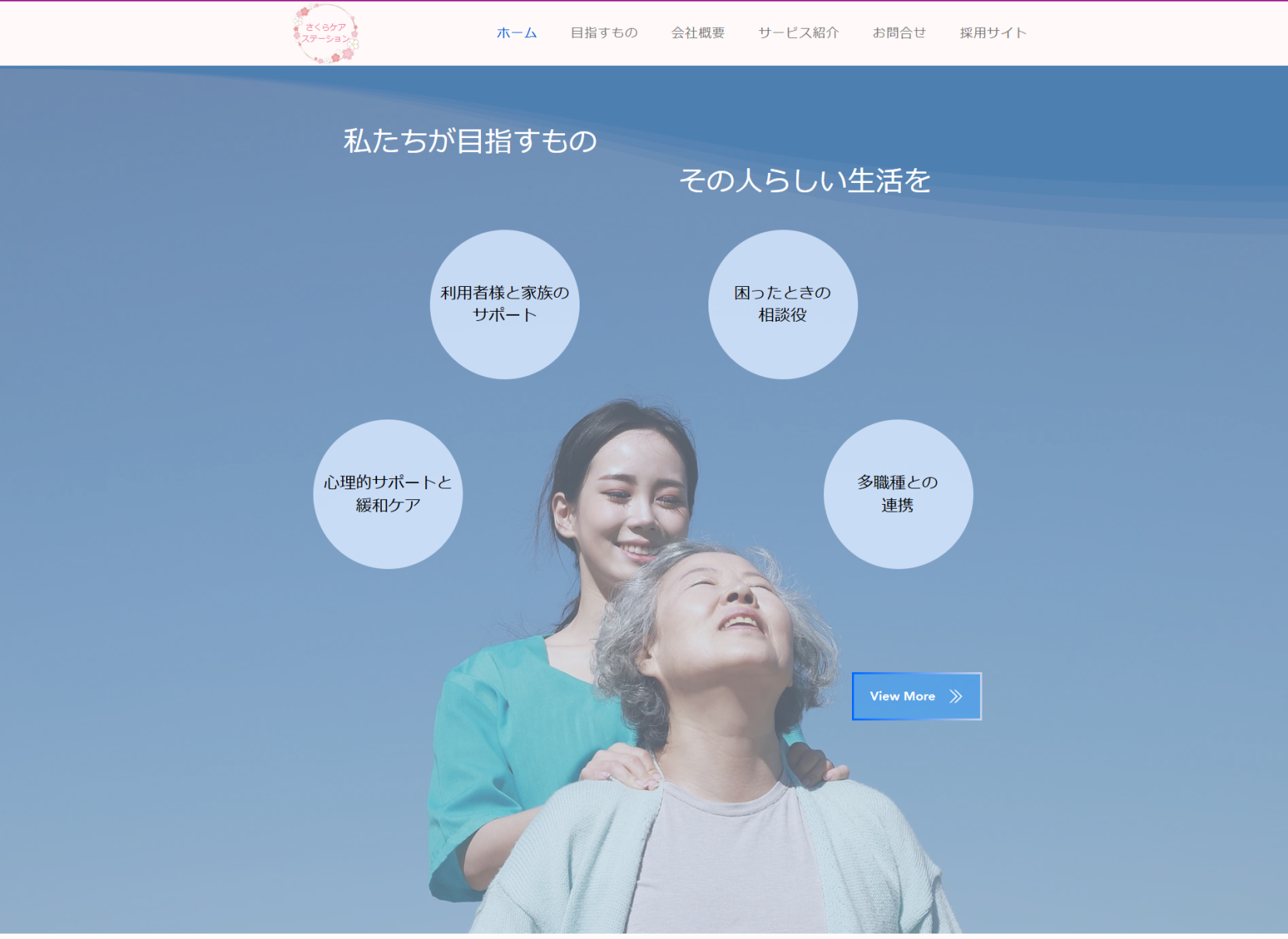 架空サイト 訪問看護ステーションのホームページ
